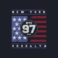 brooklyn eleganta t-shirt och kläder abstrakt design. vektor skriva ut, typografi, affisch