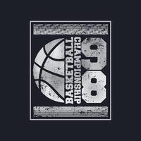 Vektor Illustration auf das Thema von Basketball. T-Shirt Grafik, Poster, Banner, Flyer, drucken und Postkarte