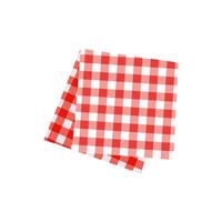 röd och vit gingham omslag. vektor platt illustration. rutig textur, traditionell picknick filt, bordsduk, pläd, kläder. italiensk stil tyg, geometrisk bakgrund, retro textil- design.