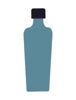 blå klotter flaska ikon vektor
