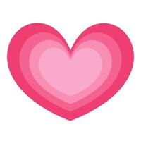 rosa koncentrisk hjärtan vektor illustration
