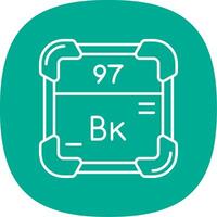 Berkelium Linie Kurve Symbol vektor