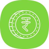 Rupee Linie Kurve Symbol vektor