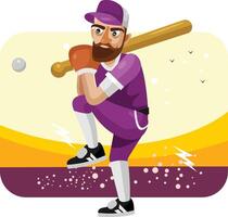 Baseball-Spieler-Vektor-Illustration vektor