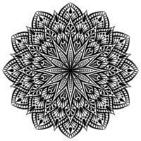 schwarz Mandala Blume Ornament vektor