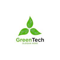 Grün Technik Logo Vorlage Design Vektor, Emblem, Design Konzept, kreativ Symbol, Symbol vektor