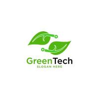 grön tech logotyp mall design vektor, emblem, design begrepp, kreativ symbol, ikon vektor