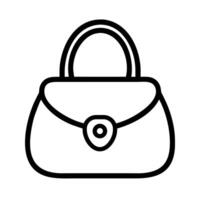 einfach stilisiert Tasche Symbol. klassisch Damen Handtasche Design, minimalistisch Stil Illustration isoliert vektor