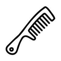 hår hårkam ikon symboliserar frisering tjänster. logotyp av en professionell hårstylist eller frisering salong. rätt hår vård. vektor