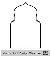 islamisch Bogen Design dünn Linie schwarz Schlaganfall Silhouetten Design Piktogramm Symbol visuell Illustration vektor