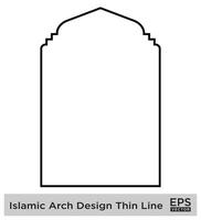 islamisch Bogen Design dünn Linie schwarz Schlaganfall Silhouetten Design Piktogramm Symbol visuell Illustration vektor