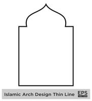 islamisch Bogen Design dünn Linie schwarz Schlaganfall Silhouetten Design Piktogramm Symbol visuell Illustration vektor