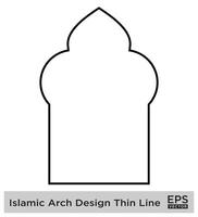 islamisch Bogen Design dünn Linie schwarz Schlaganfall Silhouetten Design Piktogramm Symbol visuell Illustration vektor