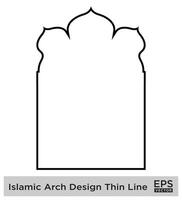 islamic båge design tunn linje svart stroke silhuetter design piktogram symbol visuell illustration vektor