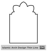 islamic båge design tunn linje svart stroke silhuetter design piktogram symbol visuell illustration vektor