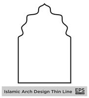 islamisch Bogen Design dünn Linie schwarz Schlaganfall Silhouetten Design Piktogramm Symbol visuell Illustration vektor