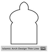 islamisch Bogen Design dünn Linie schwarz Schlaganfall Silhouetten Design Piktogramm Symbol visuell Illustration vektor