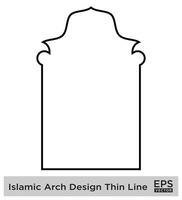 islamic båge design tunn linje svart stroke silhuetter design piktogram symbol visuell illustration vektor