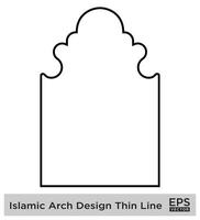 islamic båge design djärv linje översikt linjär svart stroke silhuetter design piktogram symbol visuell illustration vektor