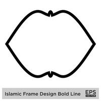 islamic ram design djärv linje svart stroke silhuetter design piktogram symbol visuell illustration vektor