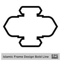 islamic ram design djärv linje svart stroke silhuetter design piktogram symbol visuell illustration vektor