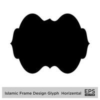 islamic ram design glyf horisontell svart fylld silhuetter design piktogram symbol visuell illustration vektor