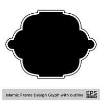 islamic ram design glyf med översikt svart fylld silhuetter design piktogram symbol visuell illustration vektor