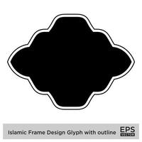 islamic ram design glyf med översikt svart fylld silhuetter design piktogram symbol visuell illustration vektor