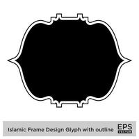 islamic ram design glyf med översikt svart fylld silhuetter design piktogram symbol visuell illustration vektor