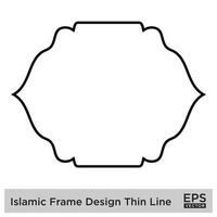 islamic ram design tunn linje svart stroke silhuetter design piktogram symbol visuell illustration vektor