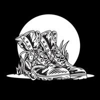 Veteran Schuhe Vektor Kunst Illustration