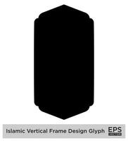 islamisch Vertikale Rahmen Design Glyphe schwarz gefüllt Silhouetten Design Piktogramm Symbol visuell Illustration vektor