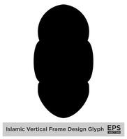 islamisch Vertikale framislamisch Vertikale Rahmen Design Glyphe schwarz gefüllt Silhouetten Design Piktogramm Symbol visuell Illustration Design... vektor