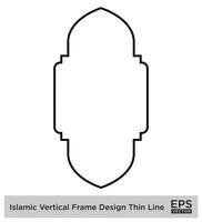 islamic vertikal ram design tunn linje svart stroke silhuetter design piktogram symbol visuell illustration vektor