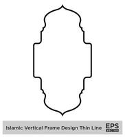 islamic vertikal ram design tunn linje svart stroke silhuetter design piktogram symbol visuell illustration vektor