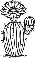 realistisch Kaktus Blume Färbung Buchseite, Bleistift Kaktus Zeichnung, Bleistift skizzieren Kaktus Zeichnung, Kaktus Zeichnung schwarz und Weiss, einfach Kaktus Zeichnung schwarz und Weiß süß Kaktus Clip Art schwarz und Weiß vektor