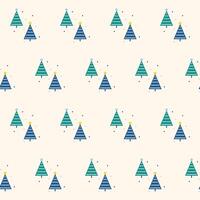 gran ny år jul träd symbol sömlös swatch. minimalistisk abstrakt barnslig rolig textil- skriva ut. grafisk gran träd barn tyg stil dekoration. omslag papper, tapet, mejeri omslag design vektor