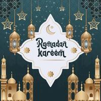 Ramadan kareem eid Mubarak islamisch Gruß, Ramadan kareem Karte Vorlage, islamisch Feier eid ul fitar Karte vektor