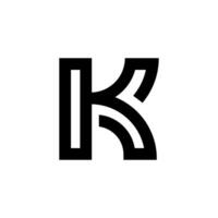 brev k med elegant linje konst kreativ begrepp platt monogram mode logotyp vektor