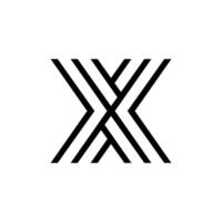 x modern Brief Linie Kunst einzigartig kreativ Mode Monogramm Kleidung Logo Design vektor