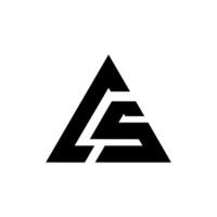 brev en c s triangel form modern unik monogram logotyp vektor