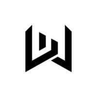 brev vw eller ew modern unik former alfabet abstrakt monogram logotyp design begrepp vektor