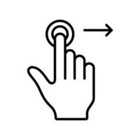 Hand-Symbol. Gliederungssymbol vektor