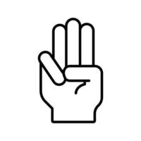 Hand-Symbol. Gliederungssymbol vektor