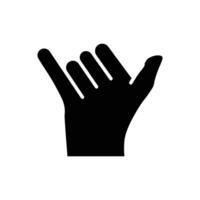 Hand-Symbol. festes Symbol vektor