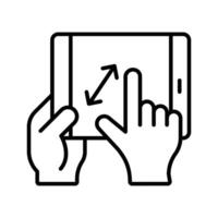 Hand-Symbol. Gliederungssymbol vektor