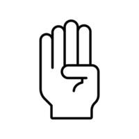 Hand-Symbol. Gliederungssymbol vektor