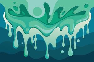 abstrakt konst kricka blå grön lutning måla bakgrund med flytande vätska grunge textur bakgrund vektor