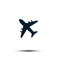 Flugzeug Symbol Vektor Vorlage. Flughafen Zeichen eben Design