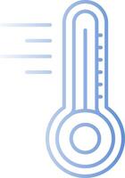 termometer lutning linje cirkel ikon vektor